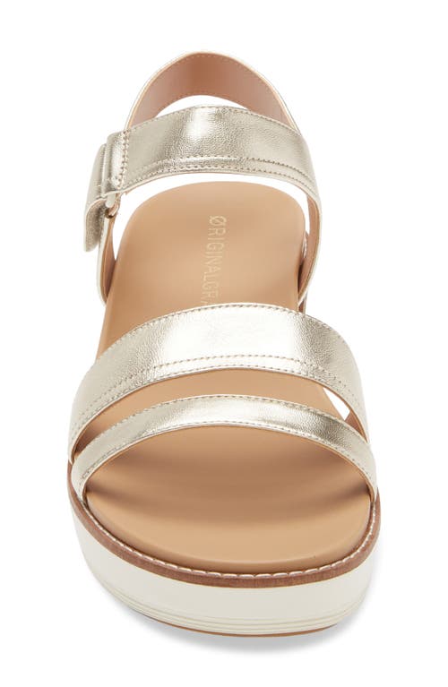 Cole Haan Originalgrand Peyton Flatform Sandal (women In Soft Gold Metallic/ivory