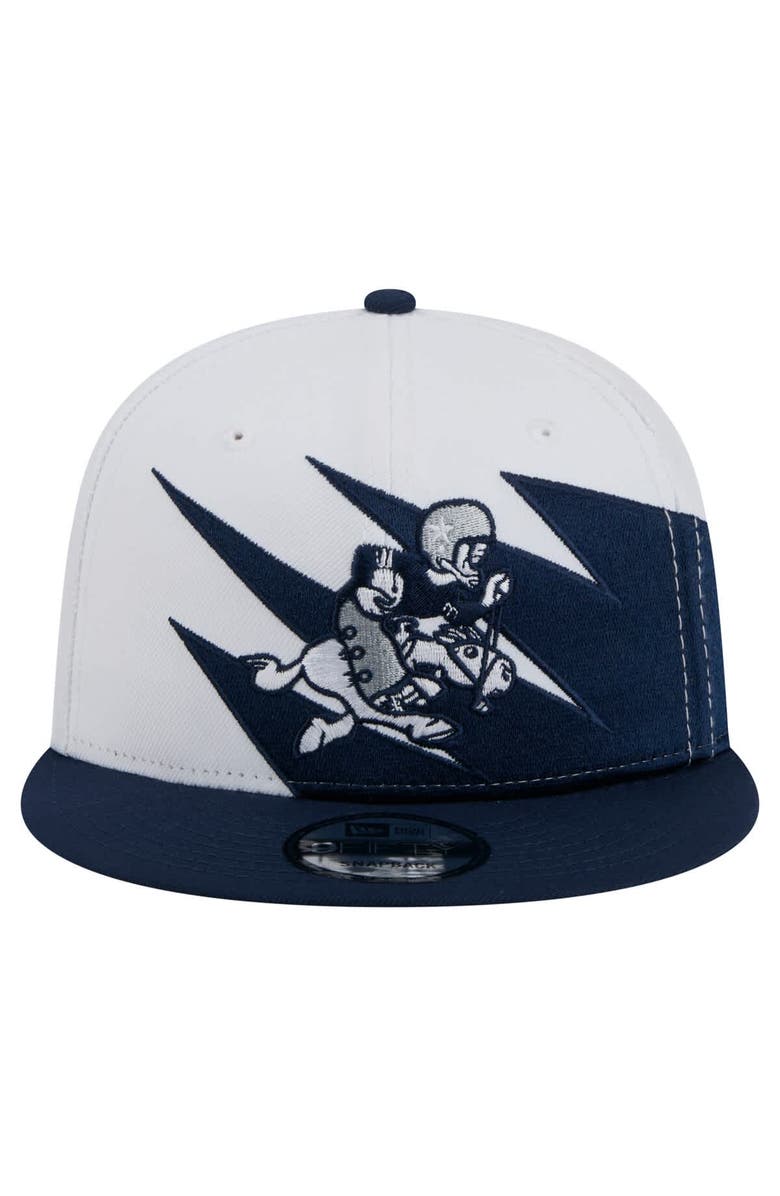 New Era Men's New Era Navy Dallas Cowboys Throwback Jagged 9FiFTY Snapback Hat, Alternate, color, 