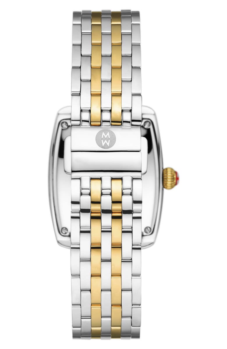 MICHELE Diamond Two Tone Bracelet Watch, 29mm, Alternate, color, 