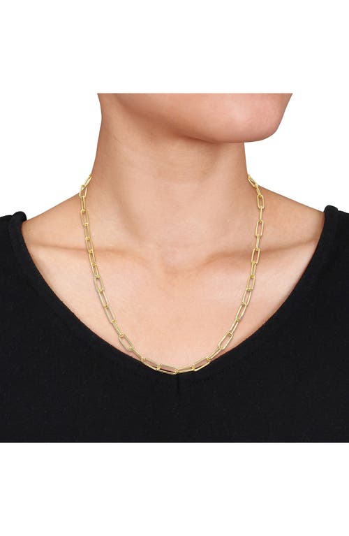 Delmar Textured Paper Clip Chain Necklace In Gold