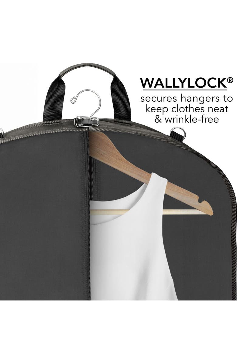 Wallybags 52" Premium Travel Garment Bag with shoulder strap and two large pockets, Alternate, color, Grey