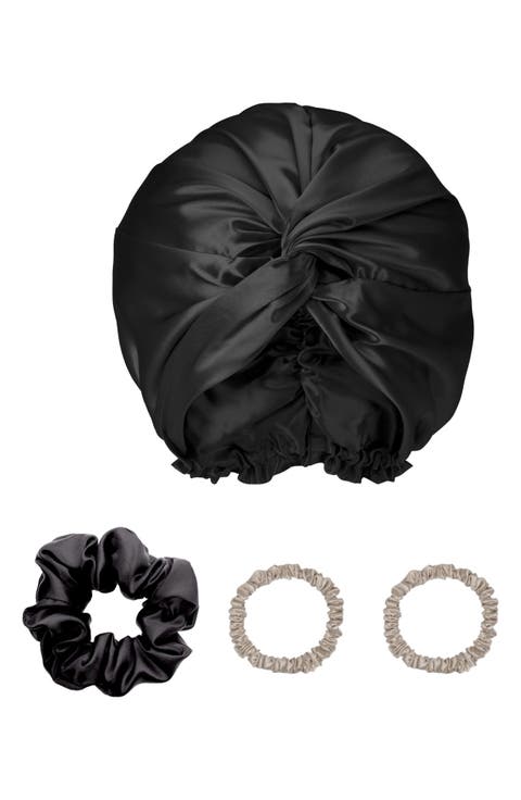4- Piece Silk Hair Bonnet & Scrunchies Set (Nordstrom Exclusive)