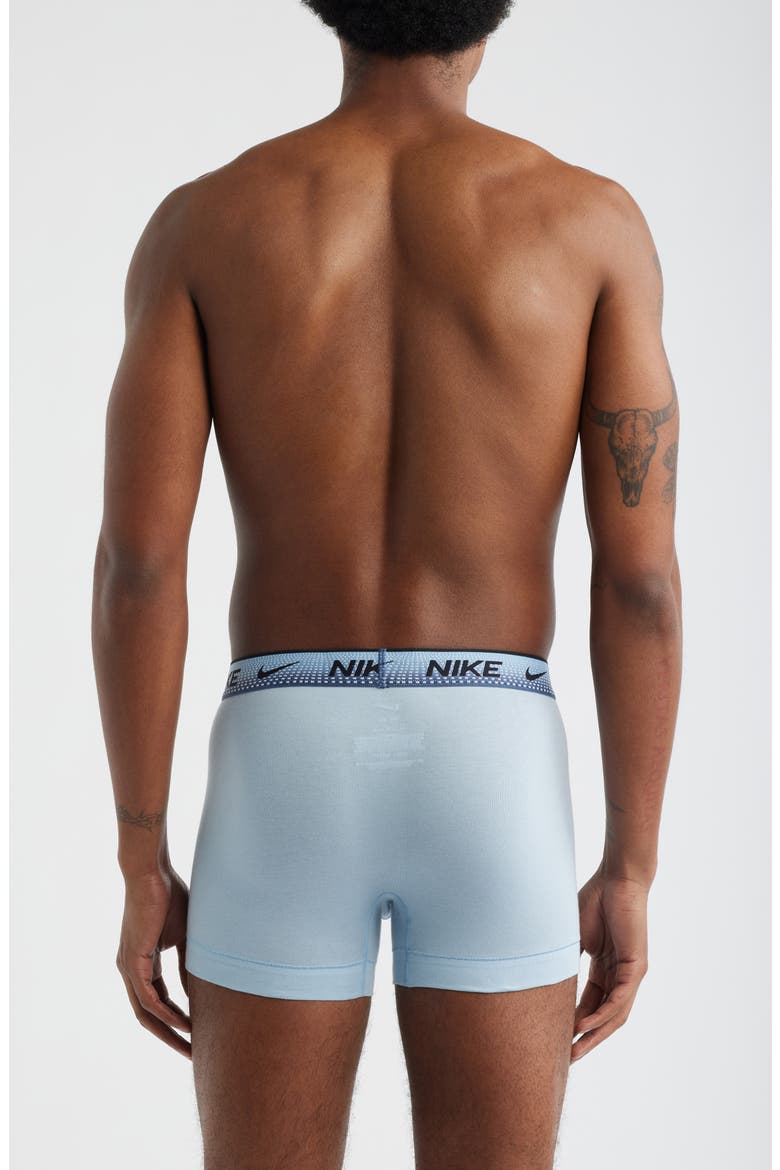 Dri-FIT Essential Assorted 3-Pack Stretch Cotton Trunks, Alternate, color, BLUE ASSORTED
