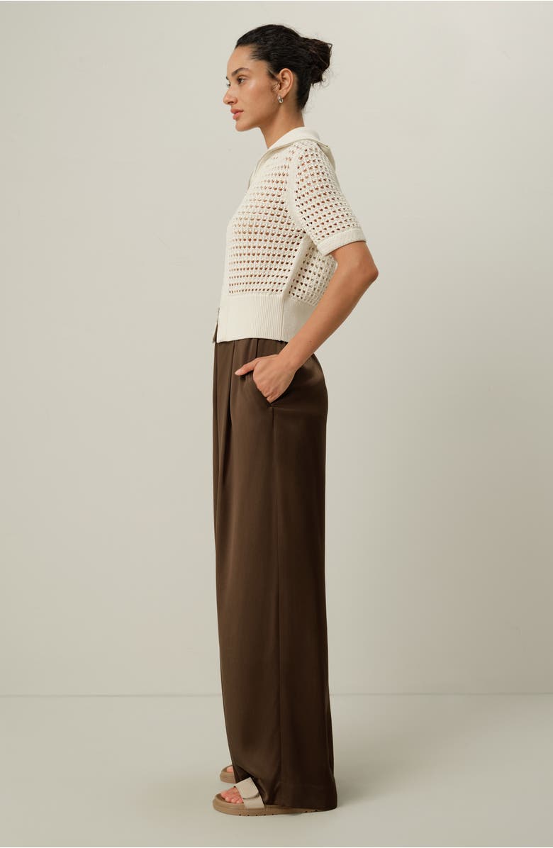 Lilysilk Toscana Pointelle Knit Double-Zip Cardigan, Alternate, color, Lily White