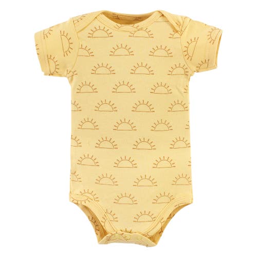 Hudson Baby Five-piece Set Of Cotton Infant All-in-one Bodysuits In Blue