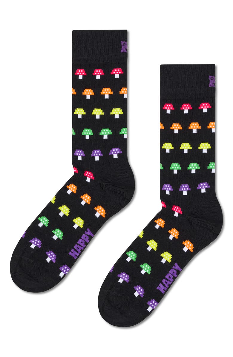 Happy Socks Assorted 4-Pack Gamer Cotton Blend Socks Gift Box, Alternate, color, Black