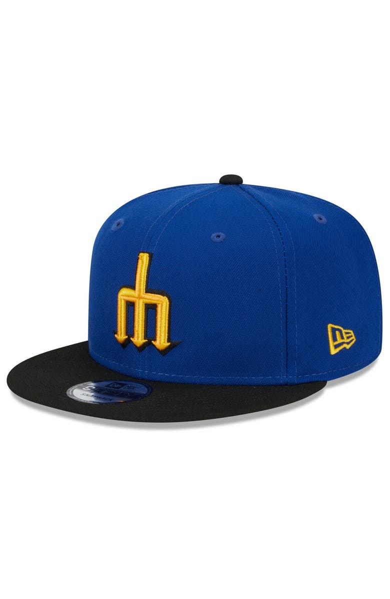 New Era Youth New Era Royal/Black Seattle Mariners 2023 City Connect 9FIFTY Snapback Adjustable Hat, Main, color, 