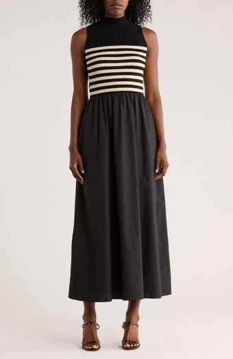 Love By Design Country Club Sleeveless Mixed Media Maxi Dress