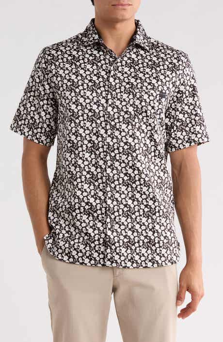 Floral Print Stretch Cotton Shirt