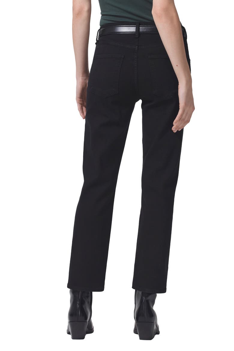 Isola Straight Leg Crop Jeans, Alternate, color, PLUSH BLACK