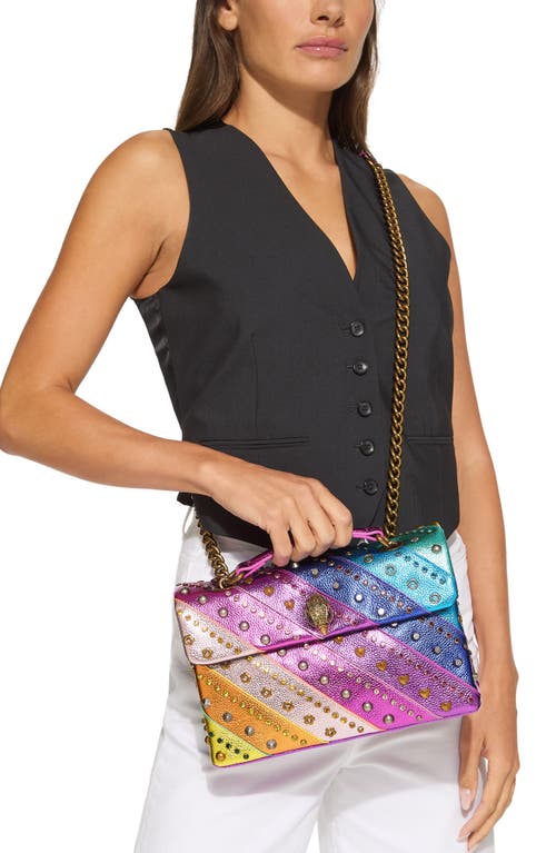 Kurt Geiger London Kensington Studded Shoulder Bag In Purple