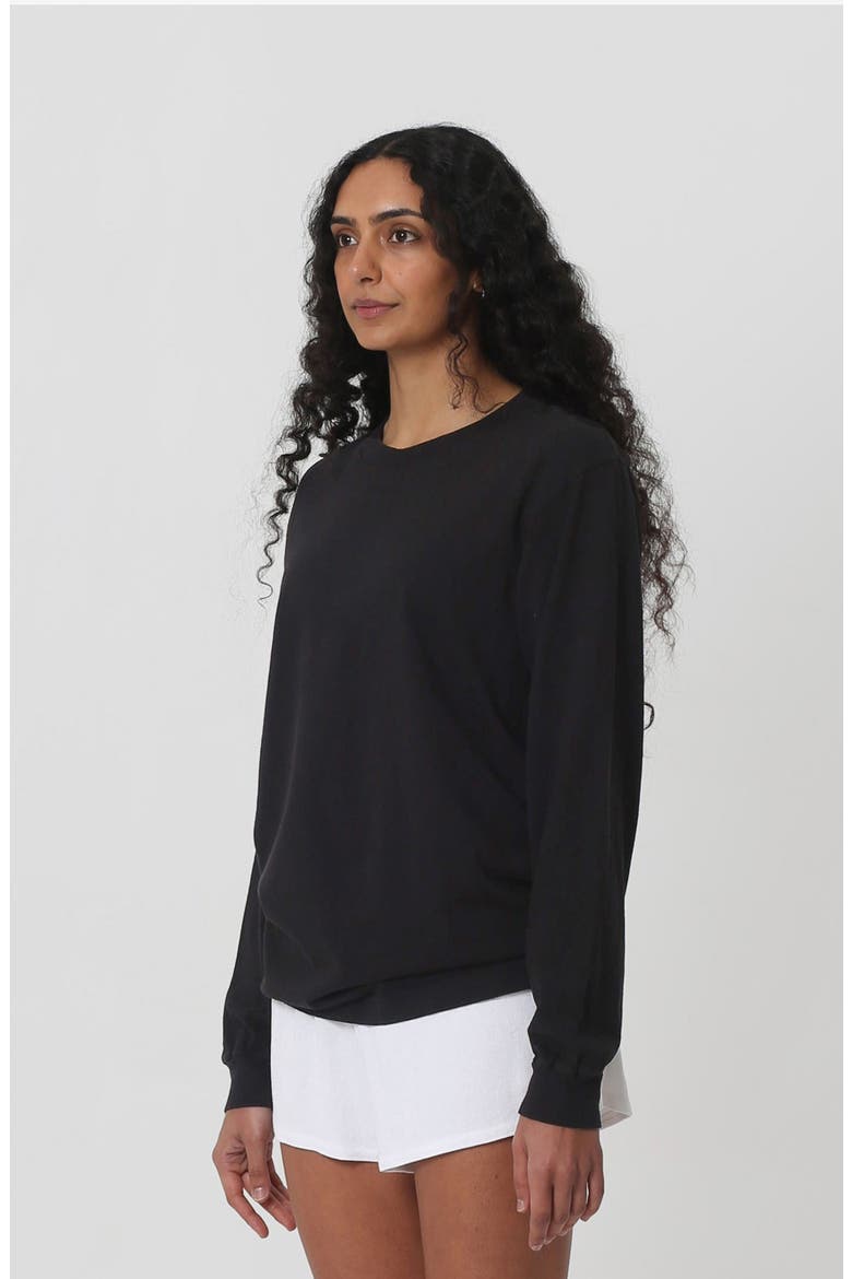 Long Sleeve Trash Tee, Alternate, color, Black