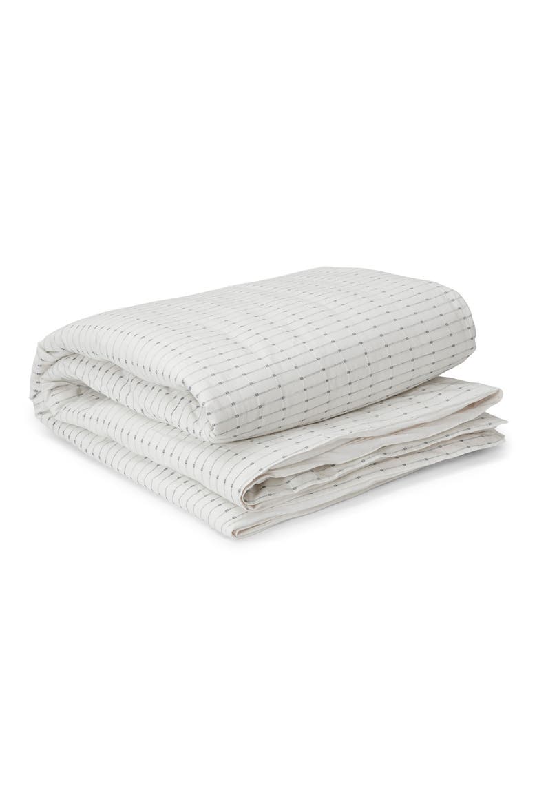 Soft Grid Duvet Cover, Main, color, INDIGO