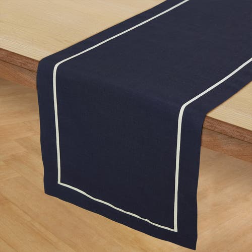 Solino Home Linen Table Runner In Blue