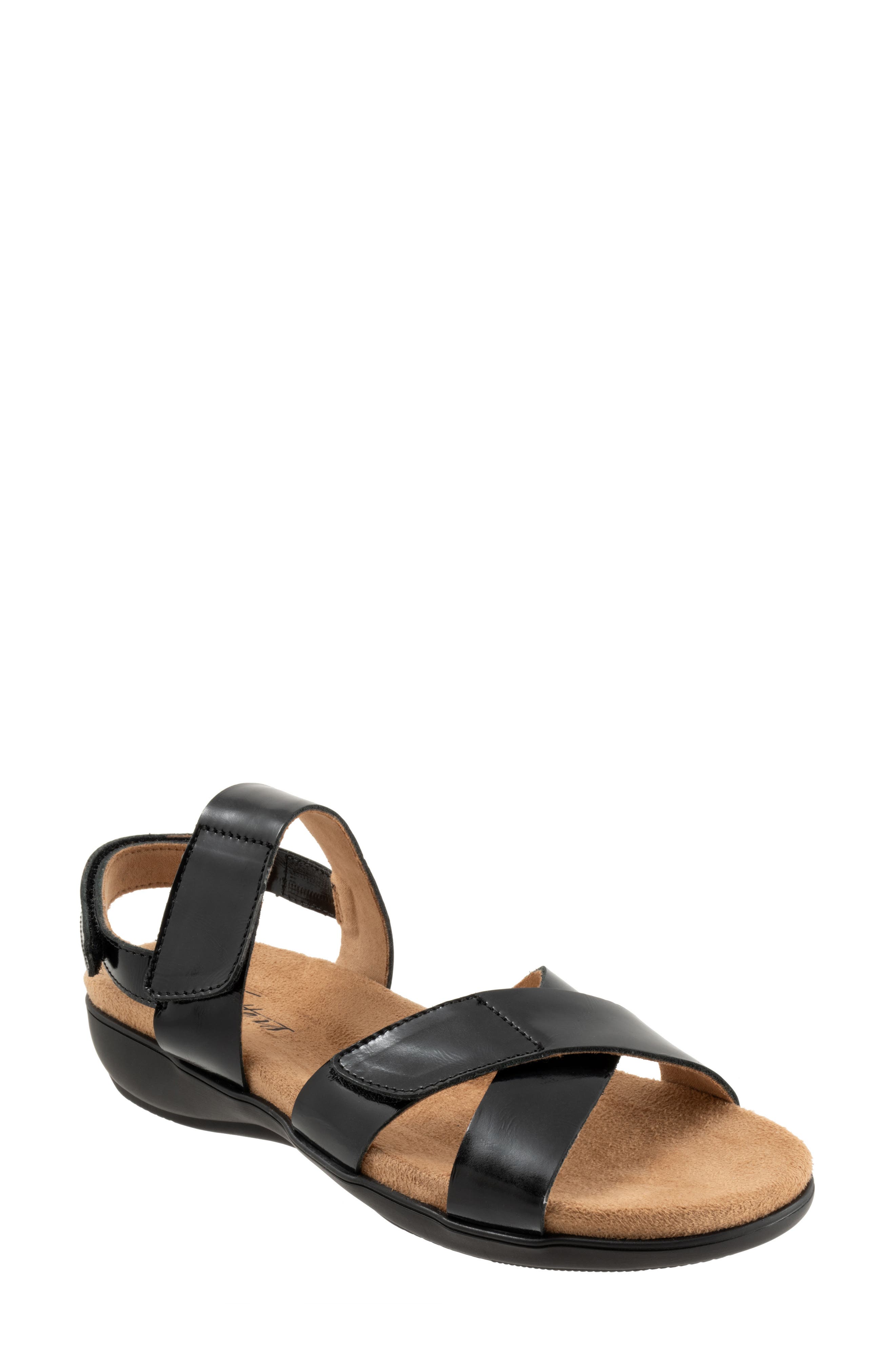 Trotters River Slingback Sandal, Main, color, Black