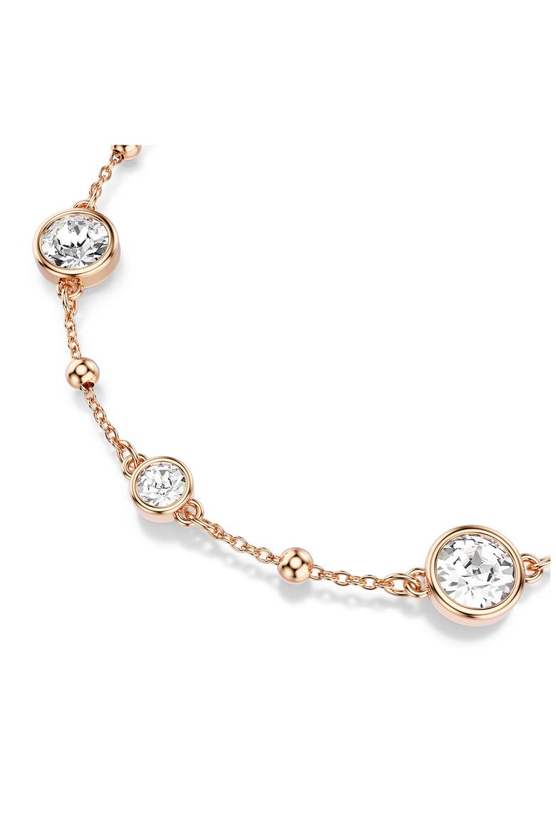 Imber Crystal Station Bracelet, Alternate, color, ROSE GOLD/ WHITE