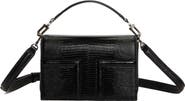 TOTEME Mini T-Flap Lizard Embossed Leather Top Handle Bag