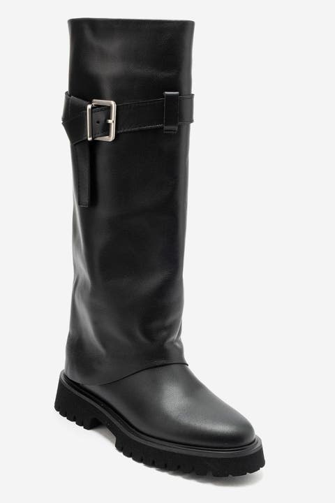 Pedro Leather Round Toe Boot