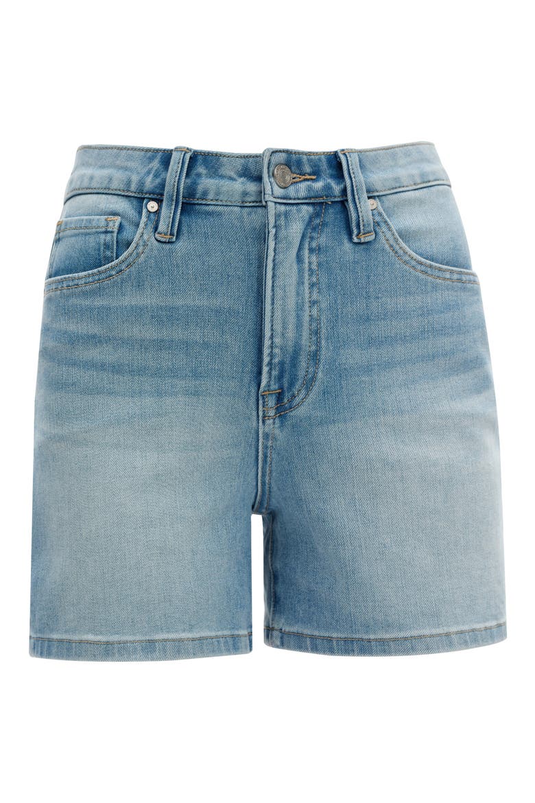 Elowen High Waist Denim Shorts, Alternate, color, LIGHT BLUE
