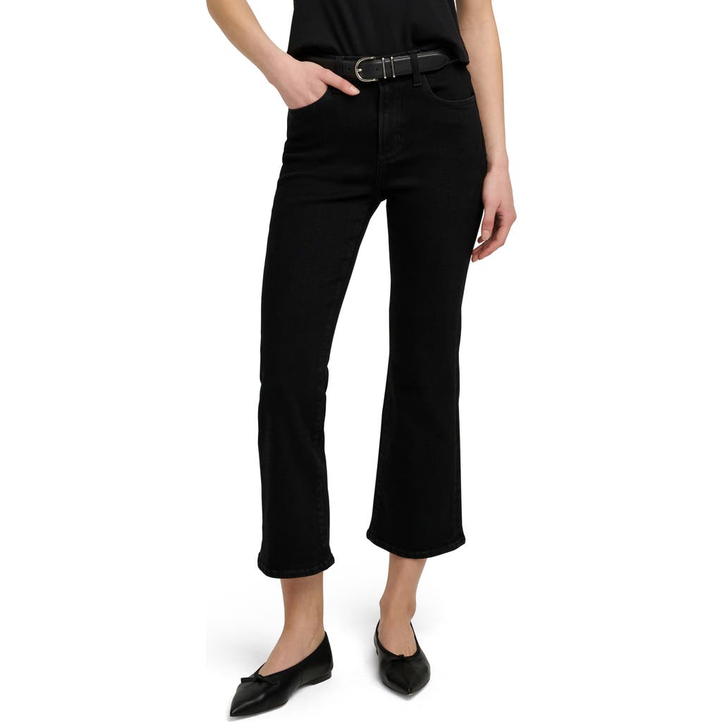 Favorite Daughter The Erin High Waist Crop Bootcut Jeans In Black