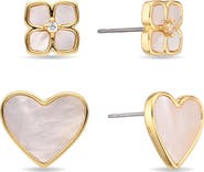 EYE CANDY LOS ANGELES Romy Mother-of-Pearl Stud Earrings