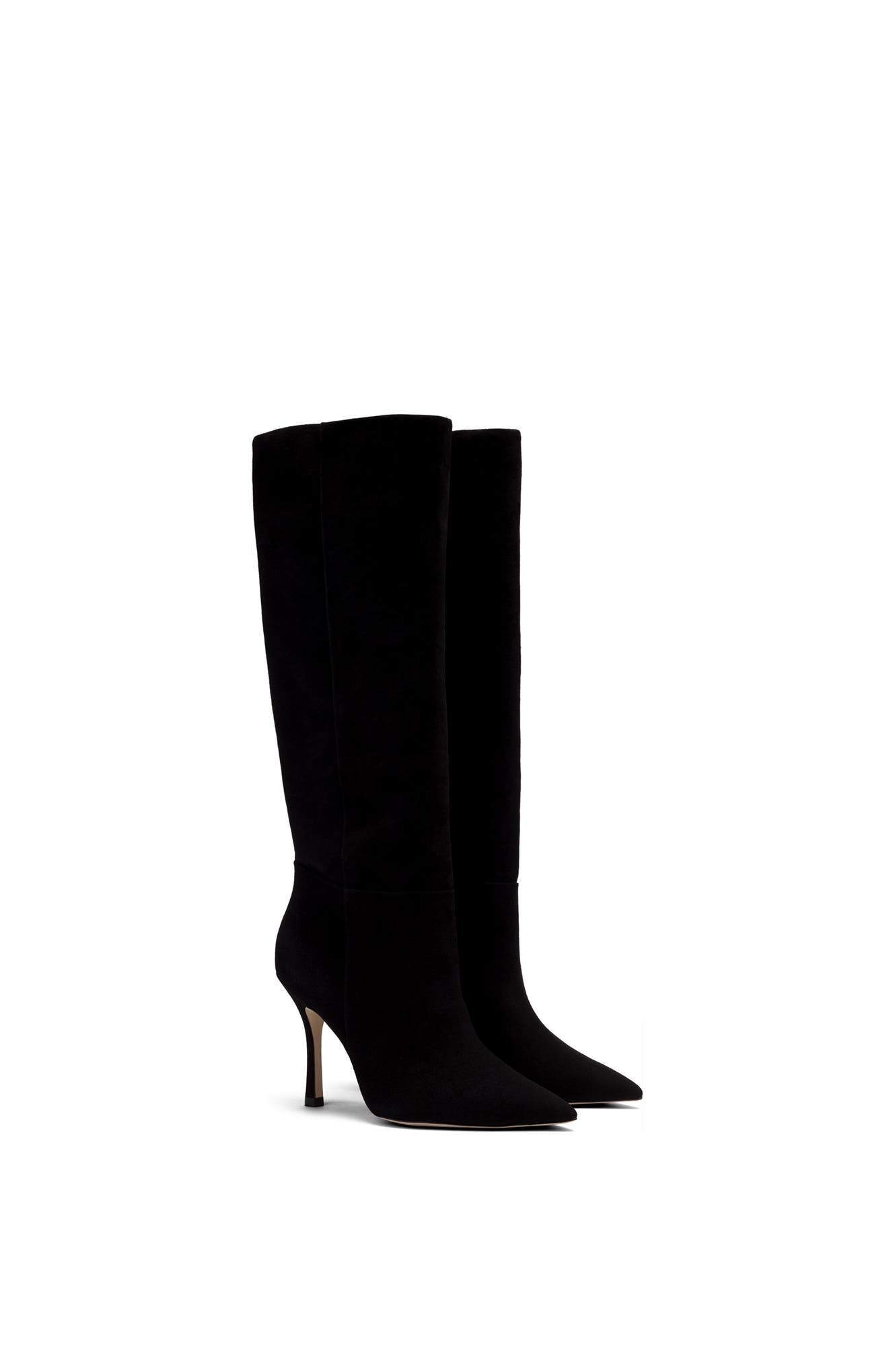 Larroudé Kate Boot, Alternate, color, Black Stamped Leather