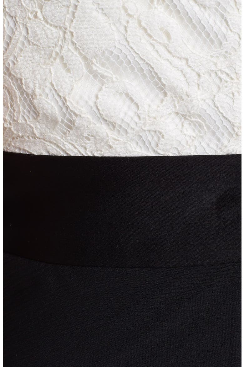 Mixed Media Dress, Alternate, color, BLACK