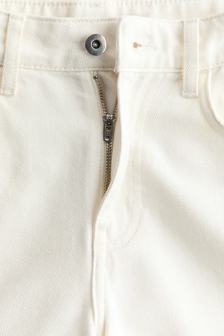 Barrel Leg Low Waist Ankle Jeans, Alternate, color, Cream