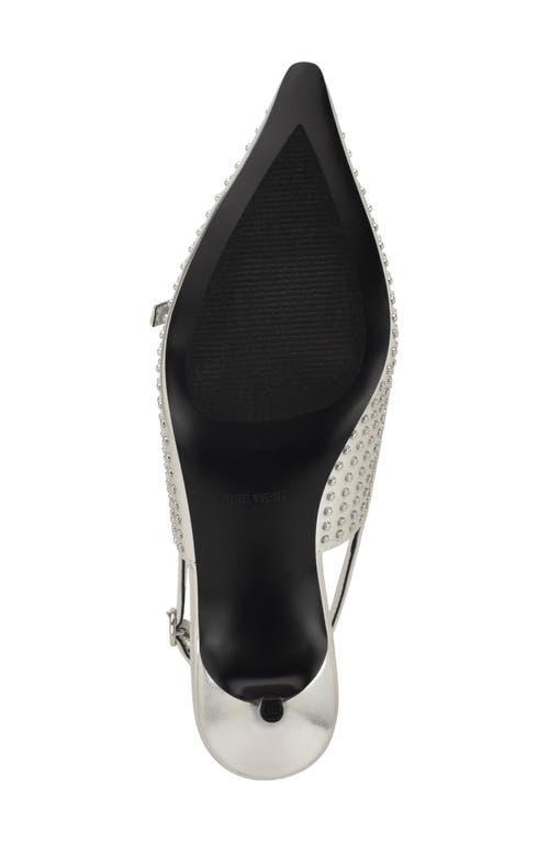Nine West Ashlea Slingback Pointed Toe Pump In Gray