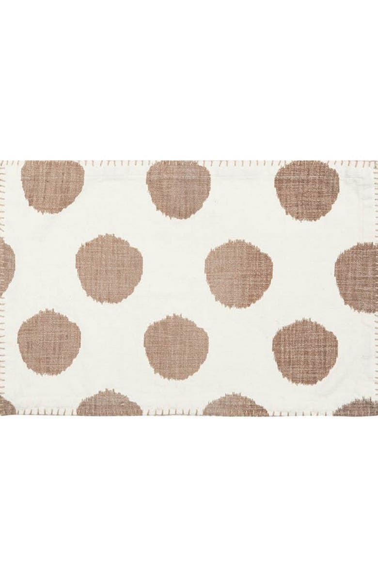 carol 
frank Dot 100% Cotton Placemat Collection 14" x 20", Alternate, color, Brown