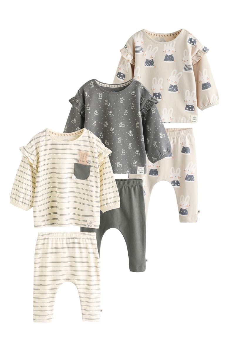 NEXT Assorted 6-Pack Long Sleeve Tops & Leggings Set, Main, color, Multi