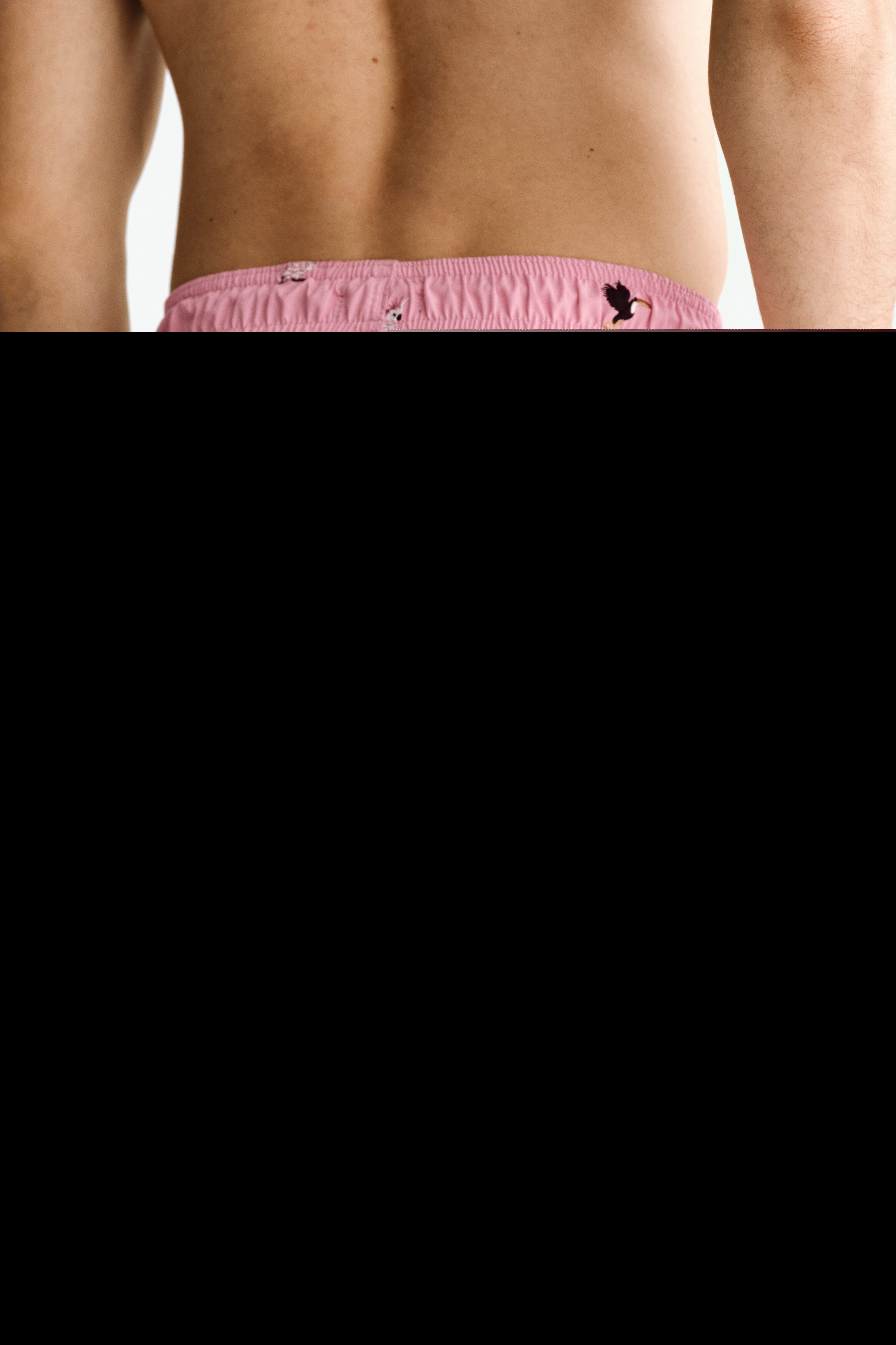 Patterned Swim Shorts, Alternate, color, Pink/patterned