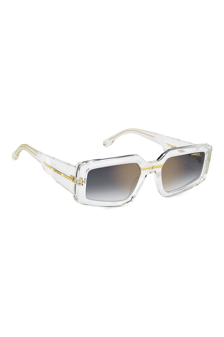 Victory 55mm Square Geometric Sunglasses, Alternate, color, CRYSTAL GOLD/ GREY SF GD SP
