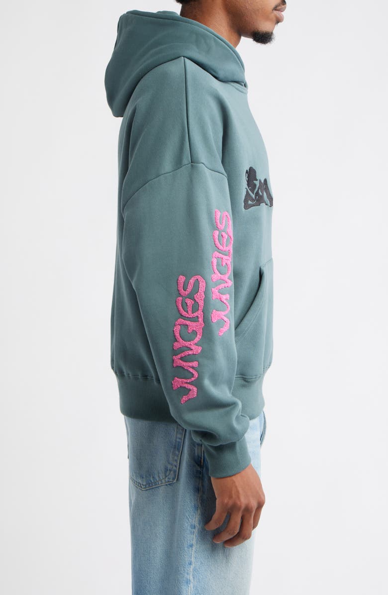 JUNGLES Pollinate Cotton Blend Hoodie, Alternate, color, Green