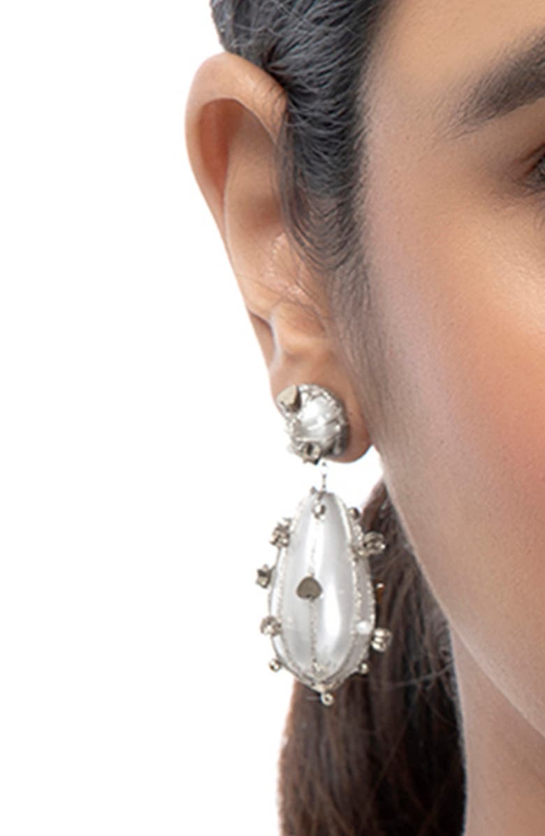 Deepa Gurnani Cora Imitation Pearl Drop Earrings, Alternate, color, 