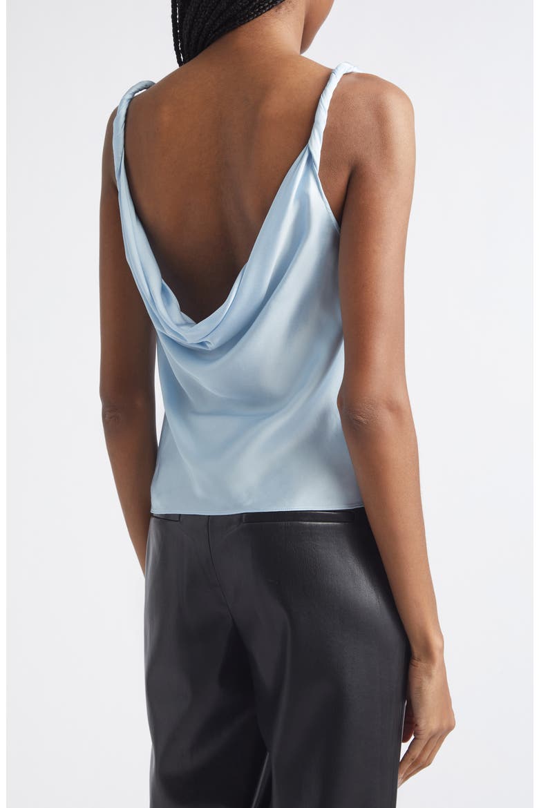 Monique Twist Strap Satin Camisole, Alternate, color, BLUE BREEZE