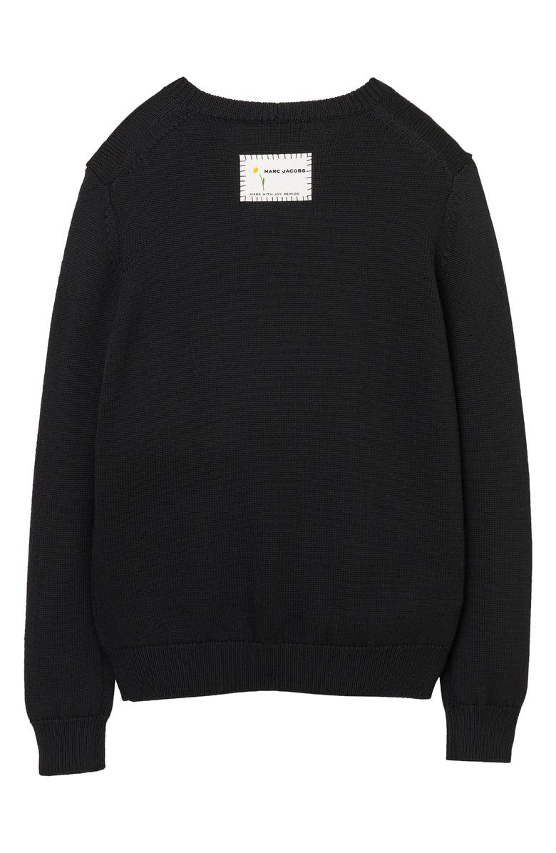 Marc Jacobs Marc Is Joy Jacquard Merino Wool Crewneck Sweater, Alternate, color,