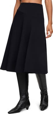 SPANX® Draped High Waist Midi Skirt
