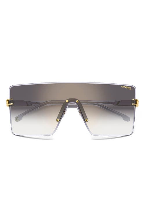Carrera Eyewear 99mm Shield Mask Sunglasses In Gold Grey/grey Sf Gd Sp