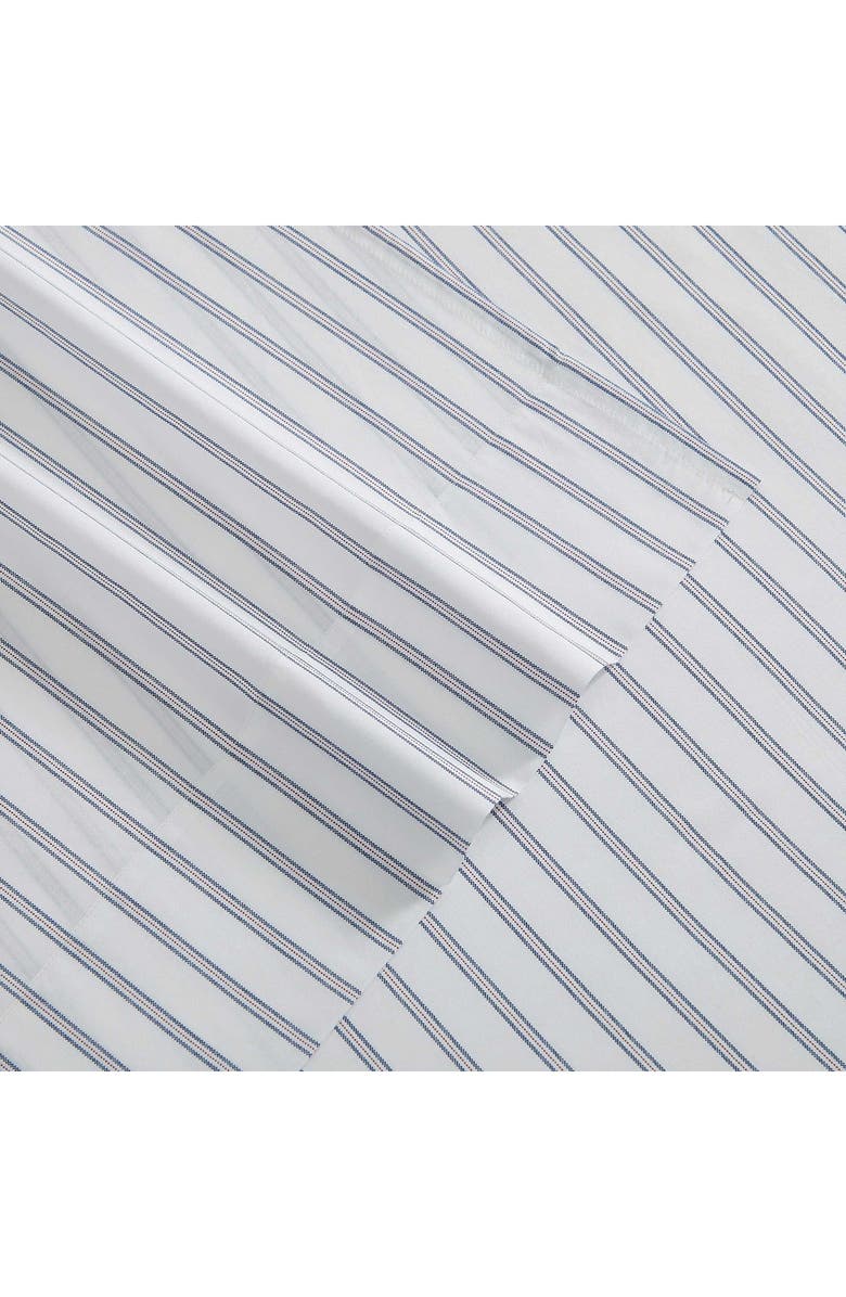 Tommy Hilfiger Joshua Tree Stripe Cotton Percale Sheet Set, Alternate, color, White/ Dark Blue/ Red