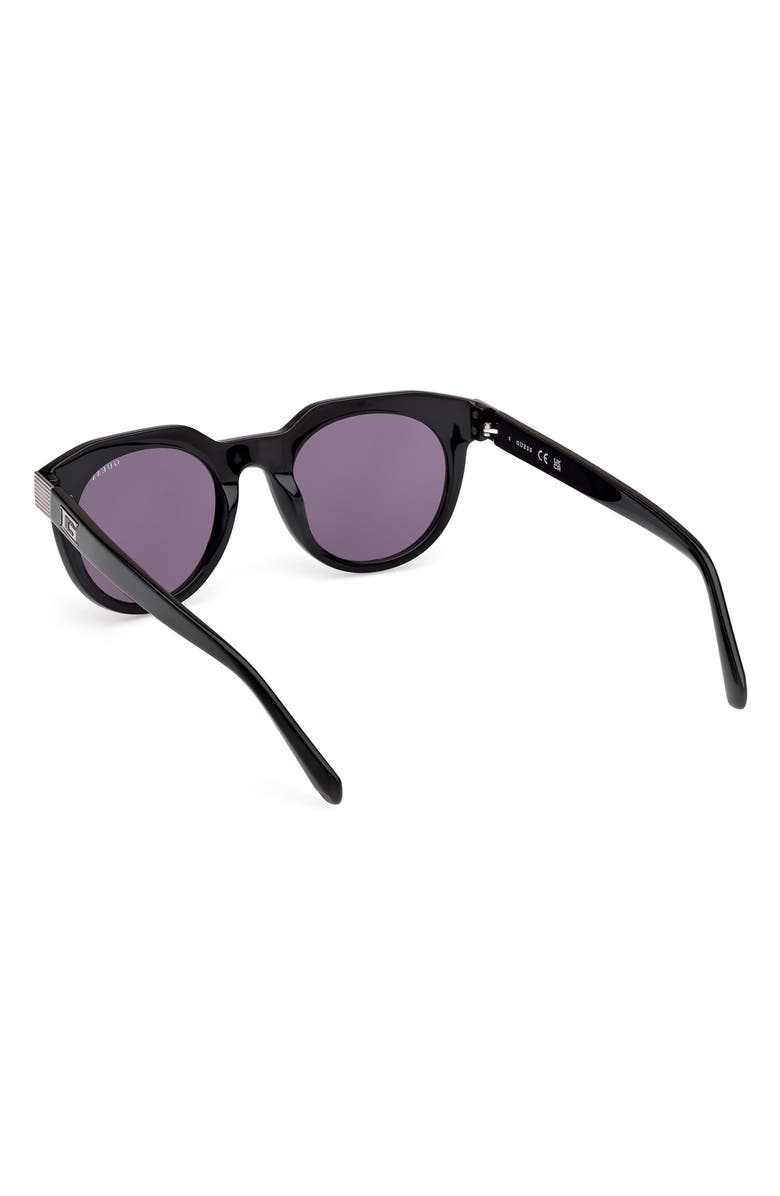 GUESS Round Sunglasses, Alternate, color, Shiny Black / Smoke