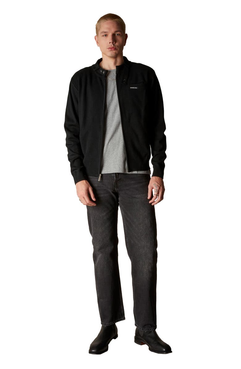 Members Only Men's Iconic Racer Sweater, Alternate, color, Black