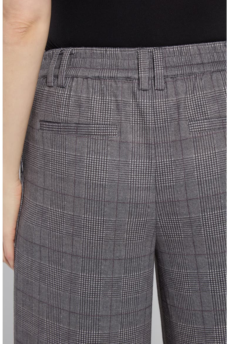 Darcy Pleated Wide Leg Ponte Pants, Alternate, color, LONDON GLEN PLAID