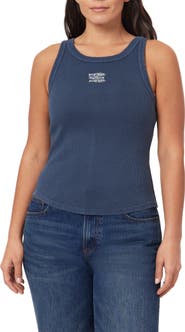 C & C California Embroidered Ribbed Tank