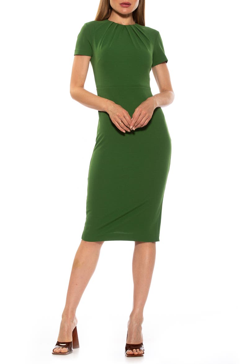 Quinn Stretch Sheath Dress, Main, color, SAGE