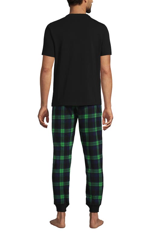 Lands' End Knit Jersey Pajama Sleep Set In Multi