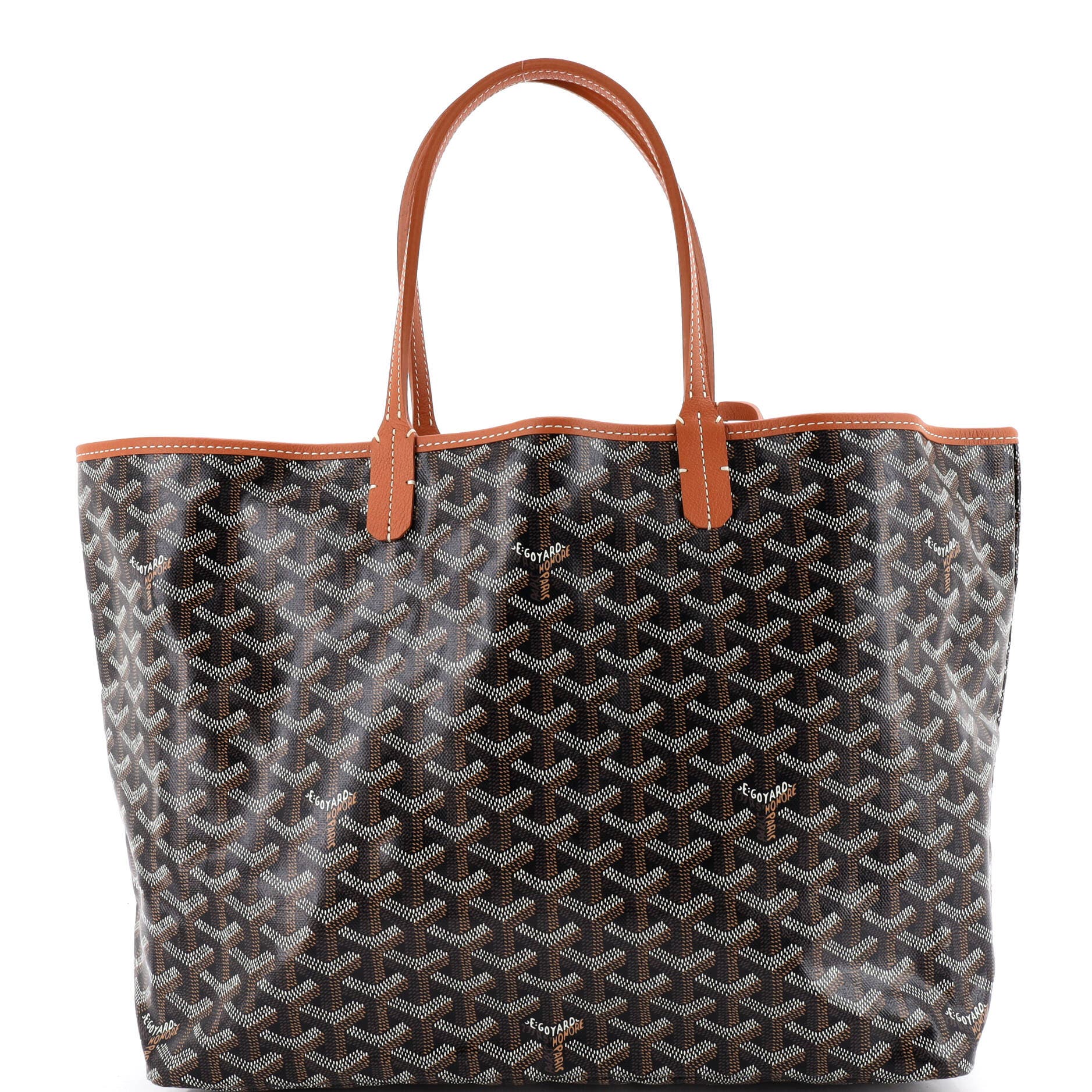 Pre-Owned Goyard Saint Louis Tote Coated Canvas PM, Main, color, Black