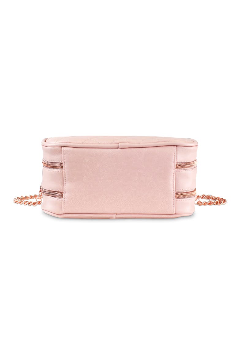 Double Take Faux Leather Crossbody Diaper Bag, Alternate, color, BLUSH