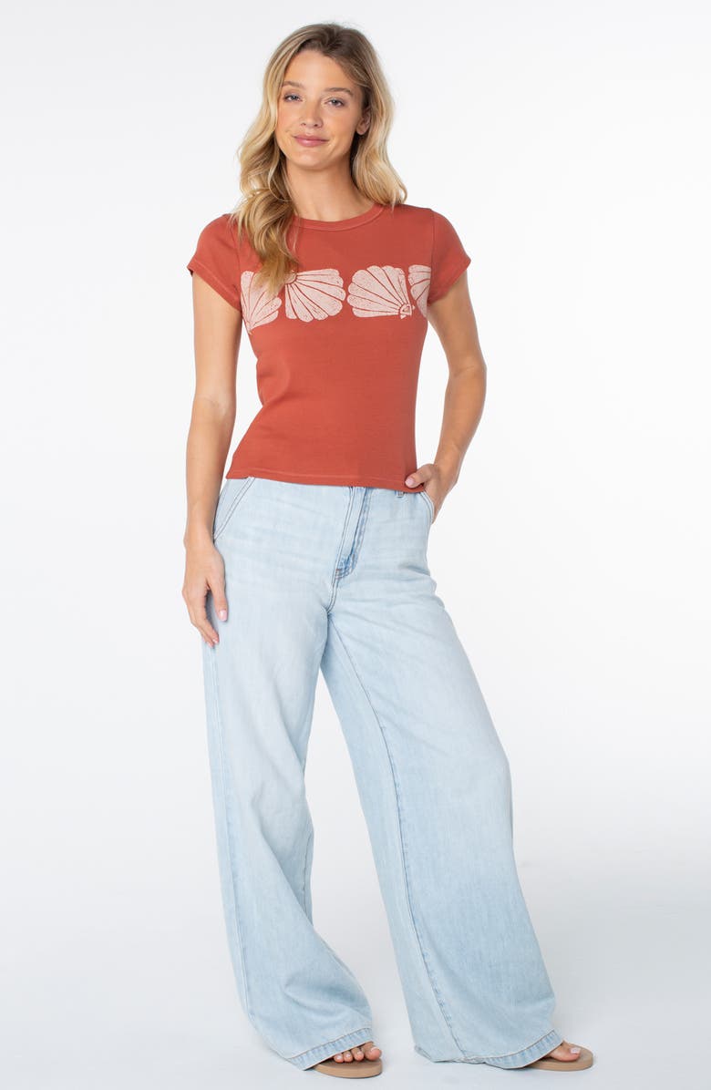 Roxy Shell Band '90s Graphic Baby Tee, Alternate, color,