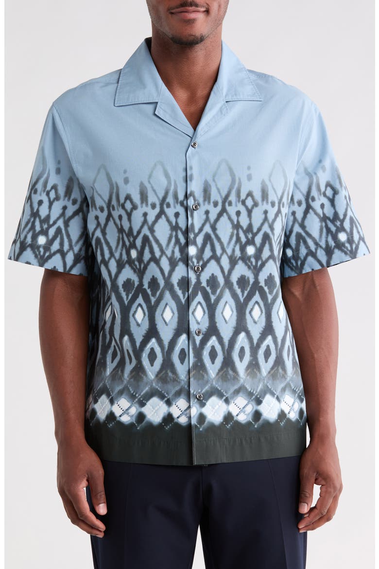 Espino Relaxed Fit Cotton Camp Shirt, Main, color, OPEN BLUE